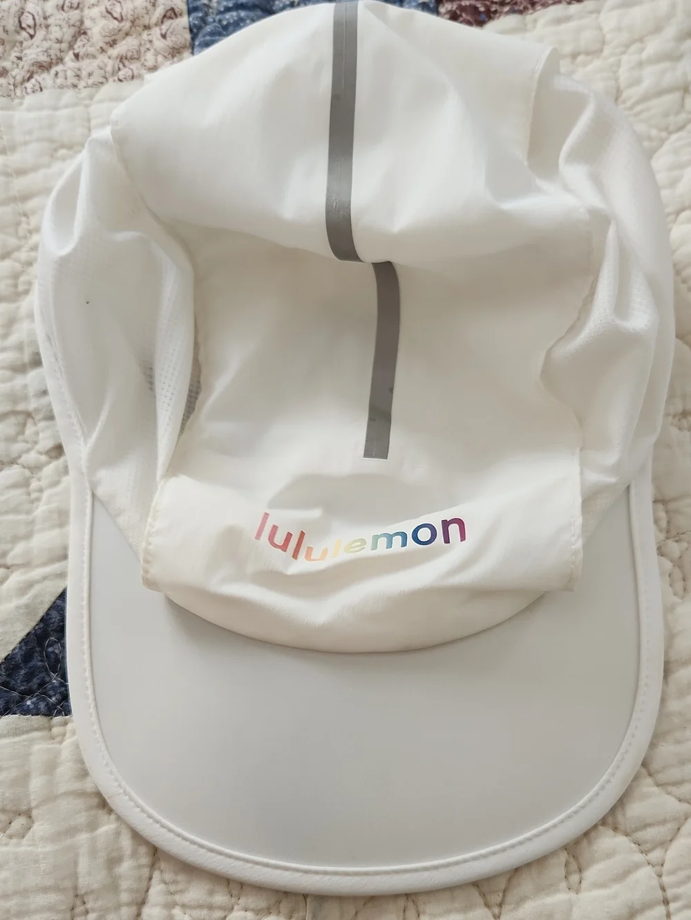 Lululemon White Rainbow Logo Cap Size L/XL